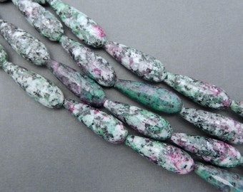 Colorful Dyed Jasper Teardrop Beads Strand - 11mm Dyed Jasper Tardrop beads (S78B7-02)