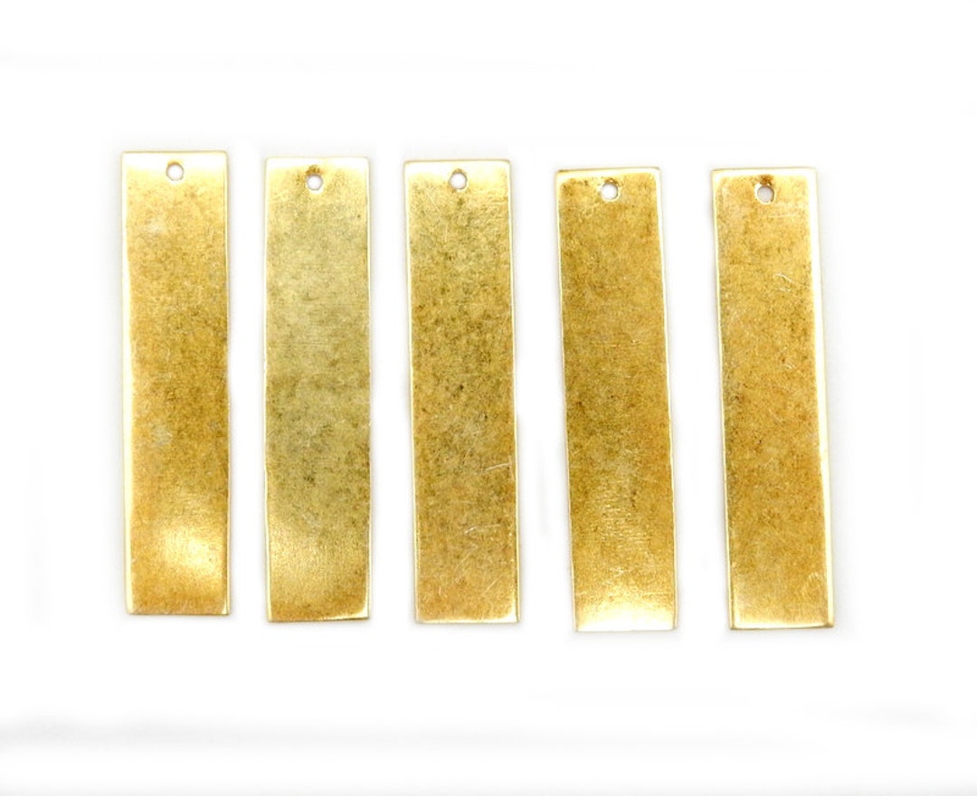 Stamping Bar Blank Gold Over Sterling Bar Link Charm Pendant Etsy