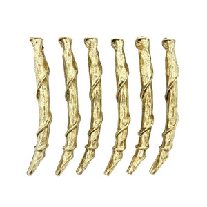 10 pcs Brass Charm Spiral Spike Pendant 47mm Brass - HRB -Bulk of 10 - (S65B11-02)