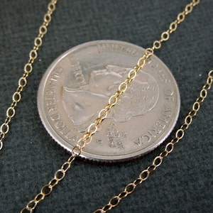 Gold Fill Chain Flat Cable Chain 1.3mm By Foot image 2