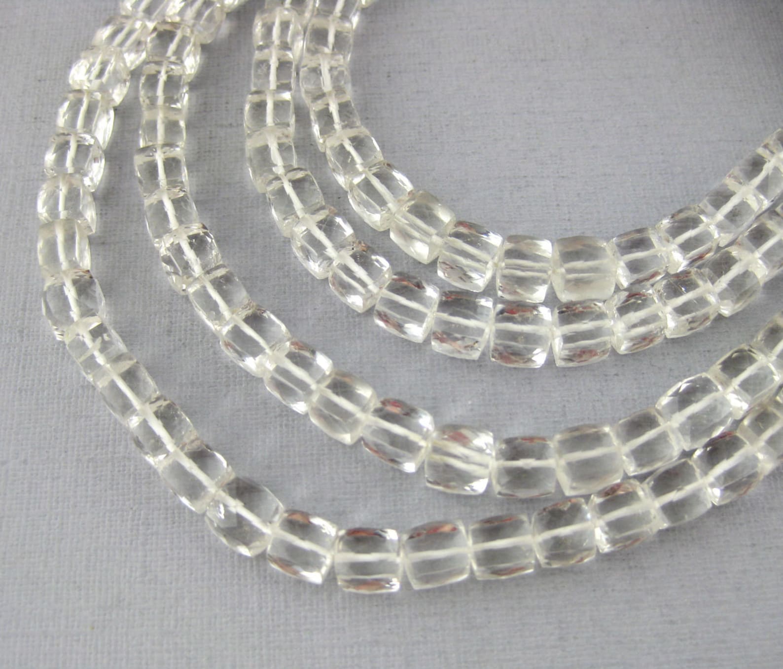 Crystal Quartz Beads Crystal Quartz Faceted Cube Beads 1 Etsy