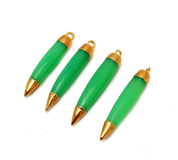 グリーン オニキス プチホーン ジェムストーン ペンダント チャーム