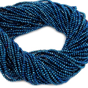 Blue Mystic Coated Rondelle Chinese Crystal Beads - 1 STRAND (S101B5-04)