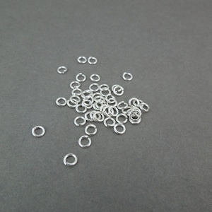 25 Jumprings Sterling Silver Open Jump Rings 4mm 20 Gauge - 25 Jump rings