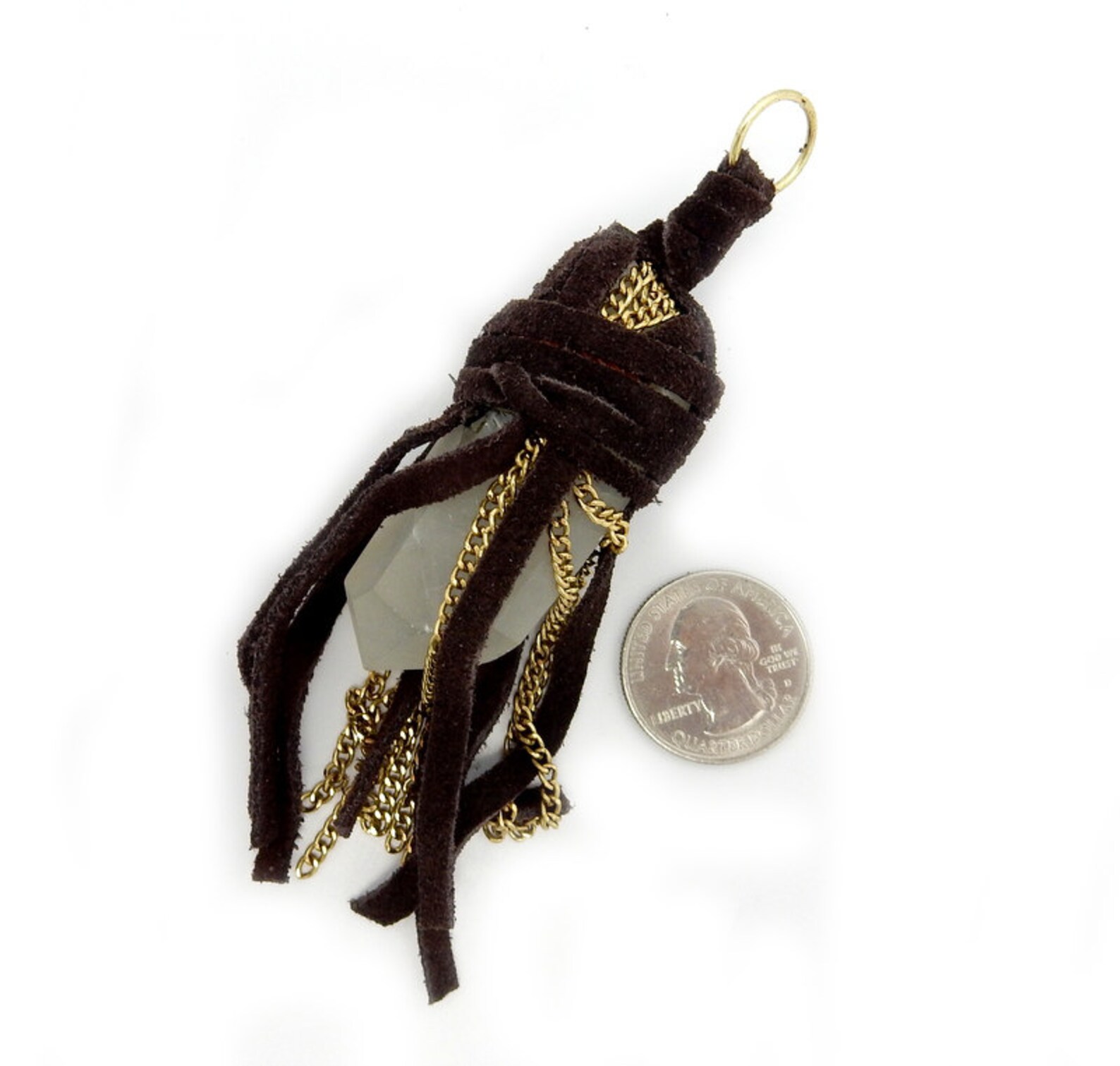 Tassel Pendant Necklace - Brown main image 1