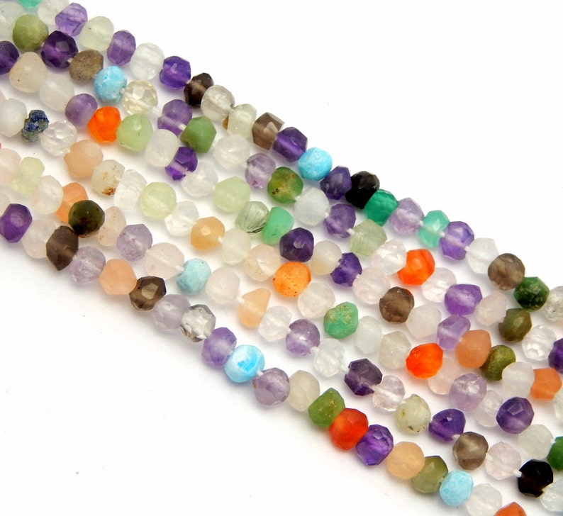 Assorted Gemstone Beads Assorted 4mm Gemstone Beads ONE Etsy