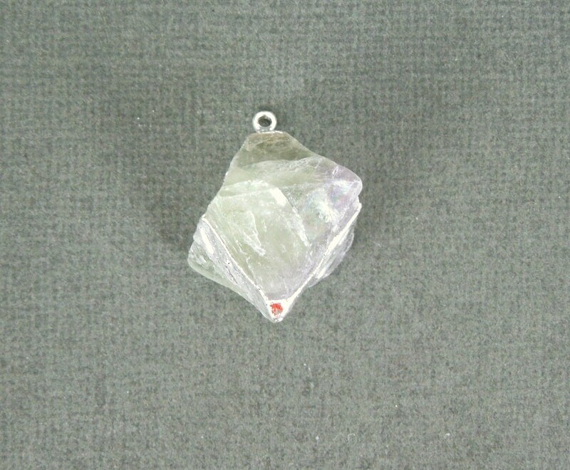 レインボーフローライトフローライトダイヤモンドキューブ、シルバー