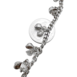 Antique Silver Toned Ball Dangle Link Chain By Foot CHN-572 Bulk Options image 4