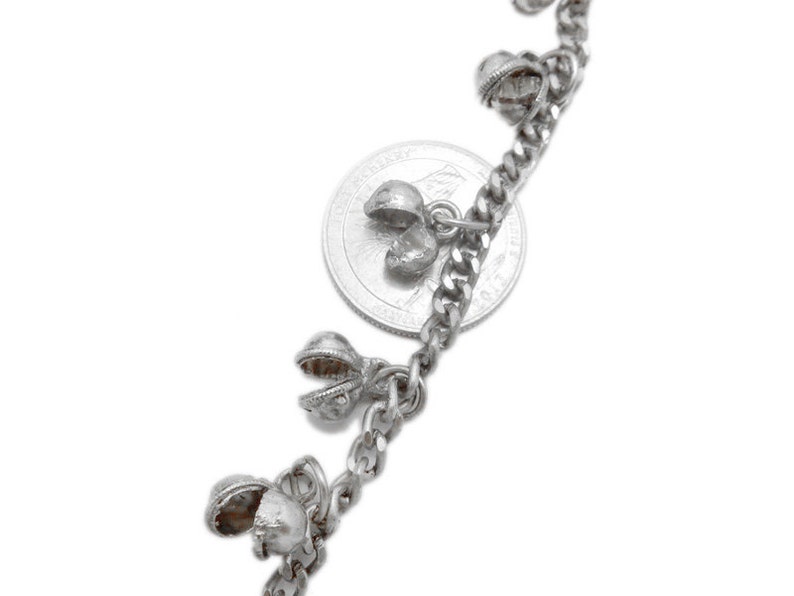 Antique Silver Toned Ball Dangle Link Chain By Foot CHN-572 Bulk Options image 4