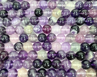 Purple Fluorite Polished Beads