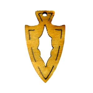 2 pieces Wood Pendant- Wooden Arrowhead Pendant-- Baltic Birch Arrowhead Pendant (WJ-02)