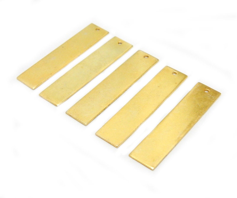 Stamping Bar Blank Gold Over Sterling Bar Link Charm Pendant Etsy