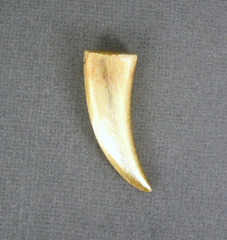 Gold Horn Bead Brushed Gold Over Sterling Silver Horn Bead Etsy