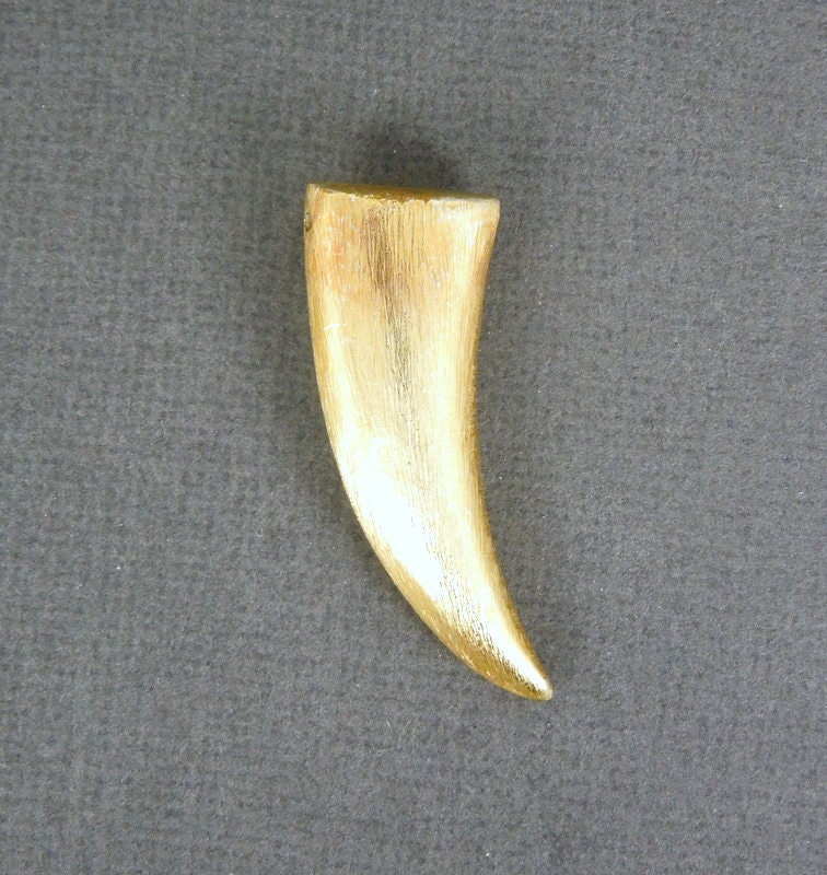 Gold Horn Bead Brushed Gold over Sterling Silver Horn Bead Etsy