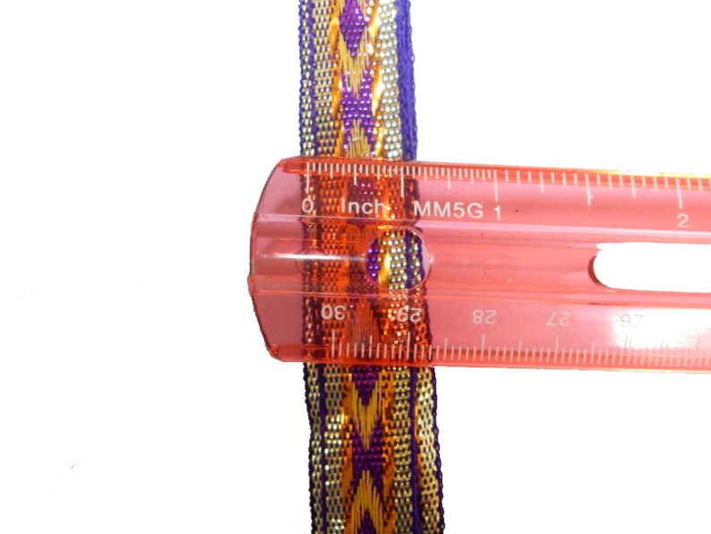 Sari Ribbon 27ft Purple Sari Ribbon With Orange Yellow & | Etsy