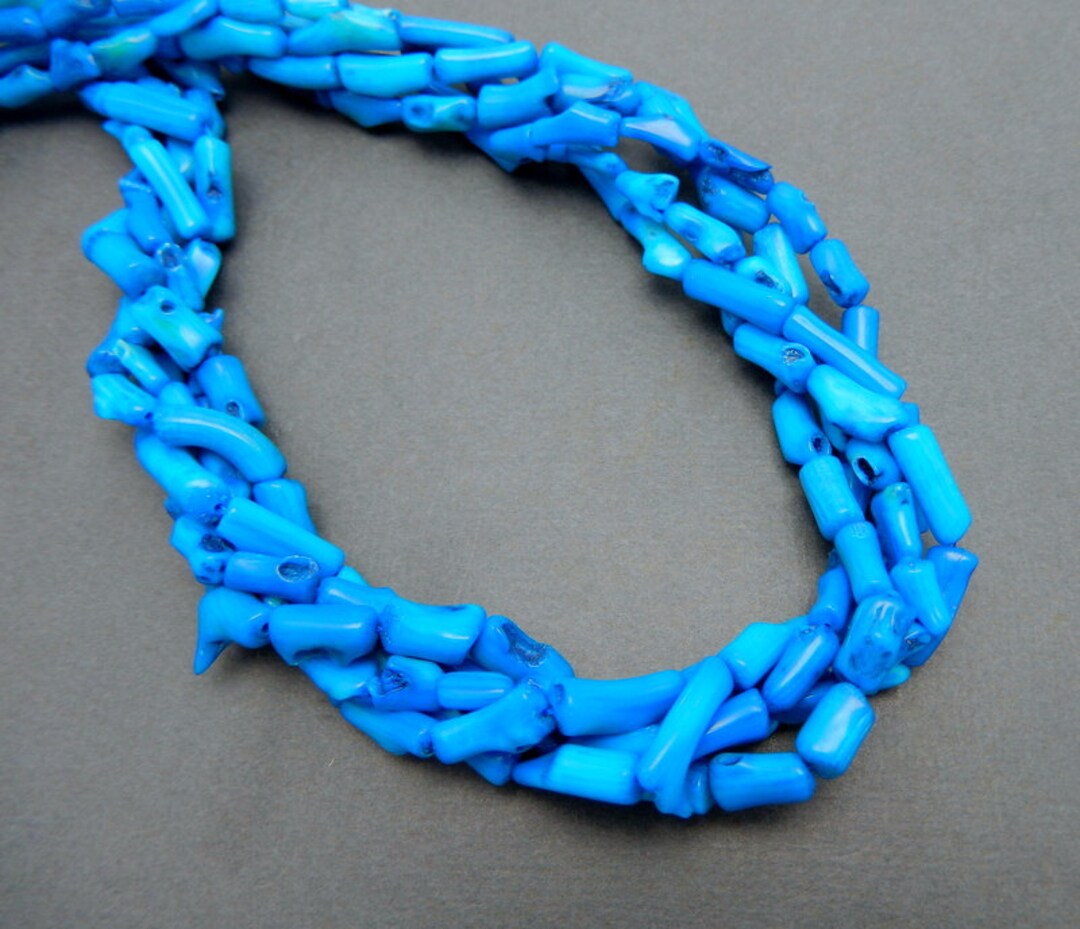 Amazing Blue Manmade Coral Beads 4mm Blue Coral Beads 1 Etsy