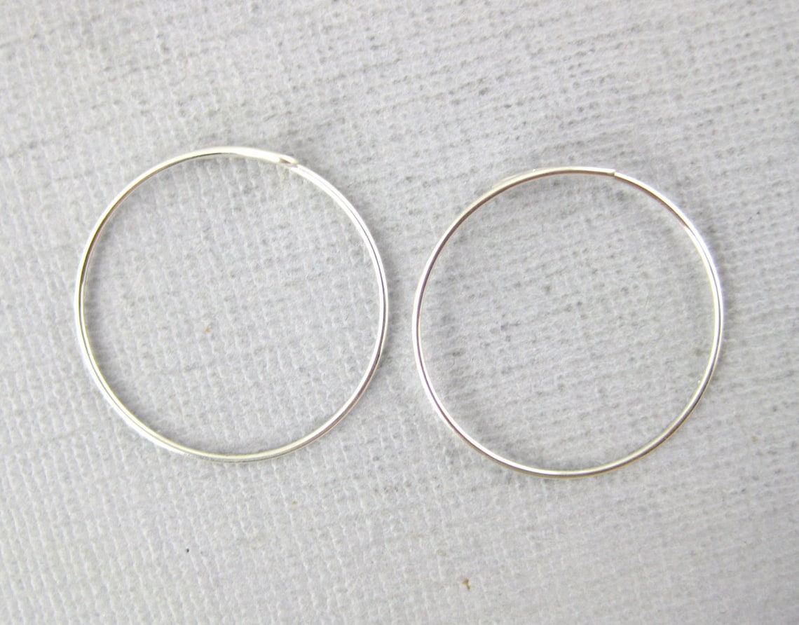 Beading Hoops Sterling Silver 20mm Beading Hoops ONE Etsy