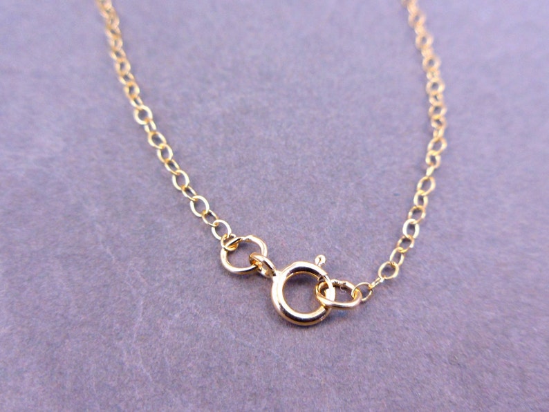 14 kt. Gold Fill Chain Finished Spring Clasp 16 Flat Cable 1.3mm Bulk lot of 10 chains image 2