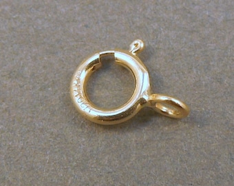 Spring Ring Clasp 14K Gold Fill 5mm Closed - 5 total