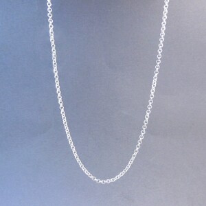Rolo Chain Finished Necklace Sterling Silver .925 Rolo Chain Lobster Clasp 1.5mm --18&quot; (CHN-RM-B4)