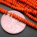 Orange Howlite Heishi 4mm X 2mm Rondelle Beads-- ONE Full STRAND (S36B7 ...