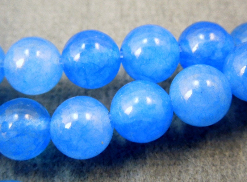 Dyed Jade Quarzite Beads Blue Dyed Jade Round 7mm Beads 1 - Etsy