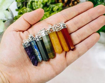 Set di 7 pendenti a forma di matita Chakra