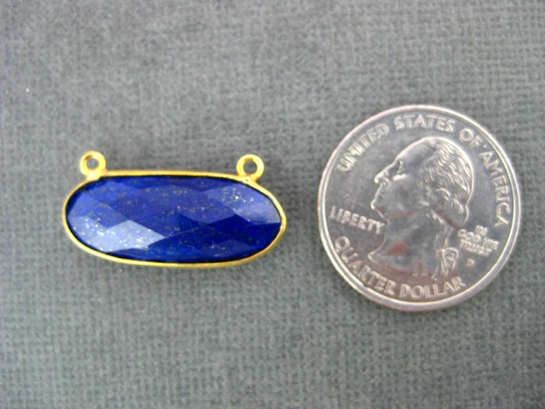 Moonstone Oval Charm Pendant 26mm X 10mm Gold Over Sterling Etsy