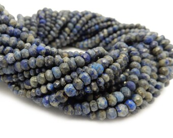 Lapis Lazuli Beads - Rondelle Lapis Lazuli Beads-- ONE (1) STRAND (S107B7-02)