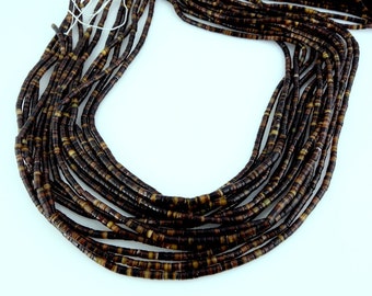 15% off Brown Heishi Shell Beads-- Brown Penshell Heishi Beads--  full strand 25" (S91B17-02)