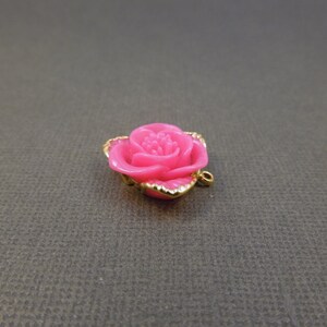 Pink Rose Pendant layered in 24k gold (S2-B4-12) image 3