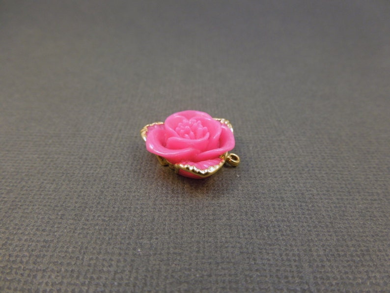 Pink Rose Pendant layered in 24k gold (S2-B4-12) image 3