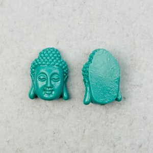 Turquoise Color Buddha Buddah Bead Beads Beautiful Budhha Head Bead S24B1-02 image 3