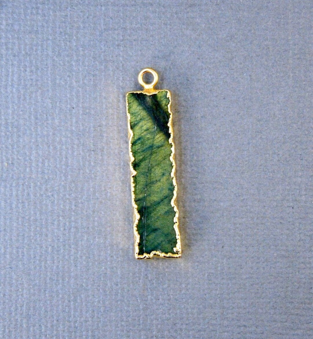 Pendentif Ancien Art Déco / Art Nouveau - Plaqué Or - Breloque Noeud Pierre