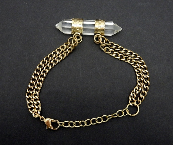 Clear Quartz Double Point Bracelet Clear Quartz Double Point Bracelet