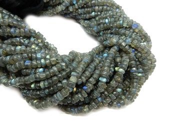 5pcs Labradorite Round Beads-- 3-6mm Beads -- Bulk LOT oF 5 Strands (S26B4-02)