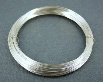 Silver Wire-- 24 GA Silver Tone Round Half Hard Wire-- PER SPOOL- 60-75 Feet Chn-Rm-B6-01