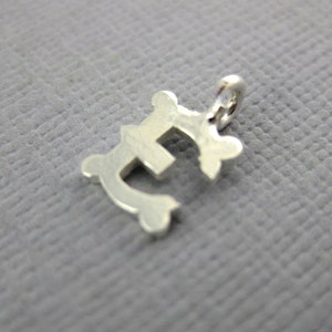 Silver Personalized Initial Letter Charm-- Sterling Silver "E" Pendant Charm