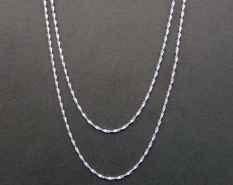 Sterling Silver Necklace -  30" Sterling Silver  Twisted Finished Necklace -- (S43B10-06)