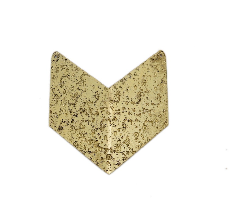 Chevron Connector Large Chevron Double Bail Brass Tibetan Style Pendant S86B11-04