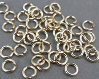 5 Jump Rings Open 20 GA Gold Fill 4mm --- 5 jumprings