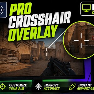 Crosshair App for PC, Custom Crosshair Overlay, Windows Gaming Software, FPS Aim Trainer Tool, Monitor Overlay, Instant Download
