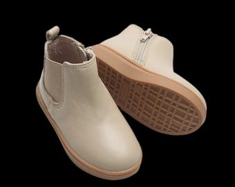 leather shoes “Kids Tan Slip-On Shoes | Soft Leather Sneakers for Boys & Girls  Lightweight Toddler Casual Shoes | Comfortable Everyday Wear