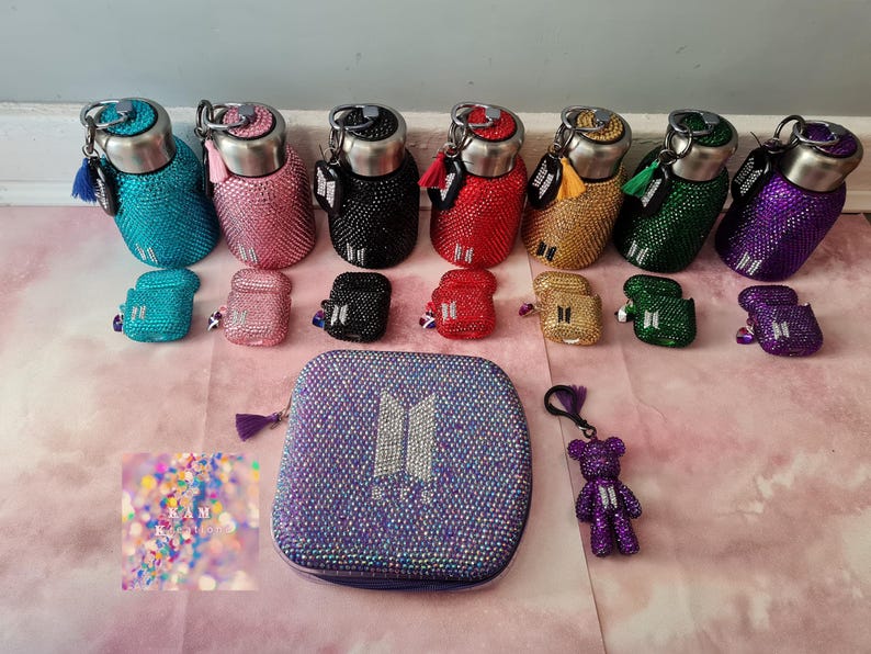 Bts Rhinestone BTS Inspired Army Bling Rhinestone Bias Hydro Flask 300ml Jimin ...