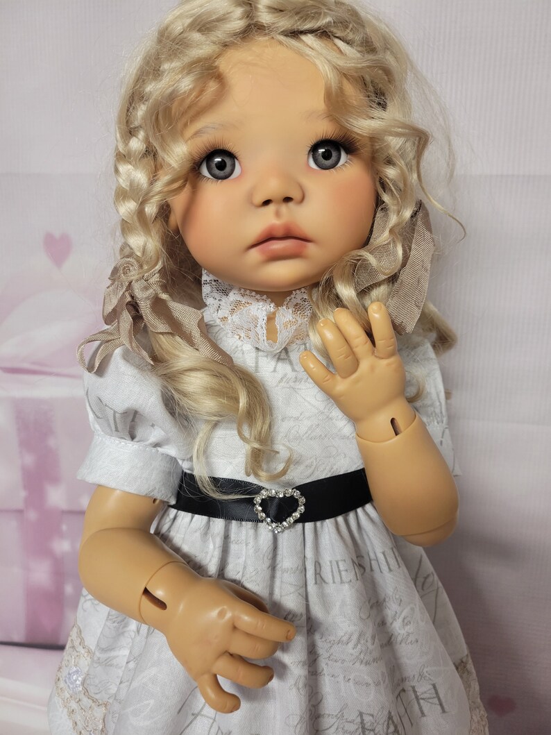 Doll Dress Set: Gray Pinafore, Lace Trim, Fits 18-19 Inch Dolls - Etsy