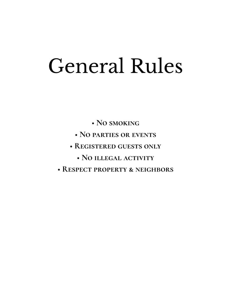 Rules For Events Editable Airbnb House Rules Template – Designed for Vacation Rental ...