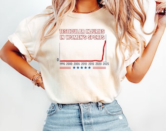 Testicular Injuries Womens Sports Shirt: Sarcastic Sports Humor Statement Graphic Tee