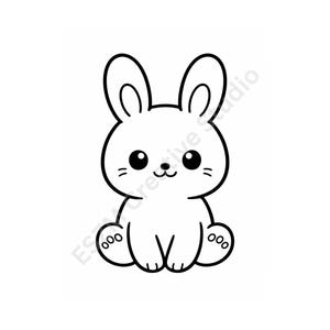 Animal coloring page for kids ages 2 to 4 with easy bold outlines