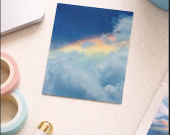 Pegatina de vinilo con nubes arcoíris / Fotografía artística de la isla de Vancouver