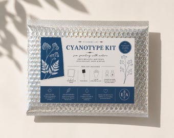 Kit de impresión cianotípica al sol, actividad artística de la naturaleza para principiantes (sin pantalla)